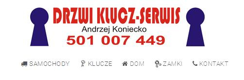 Drzwi Klucz-Serwis. Andrzej Koniecko